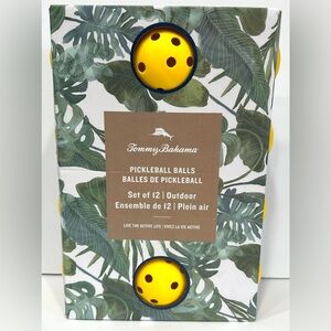 NEW, Tommy Bahama Pickleball Balls Set of 12 Outdoor Yellow, Pack of 12